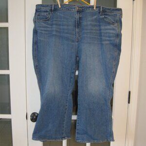 Old Navy Women Vintage Cropped Flare Blue Jeans